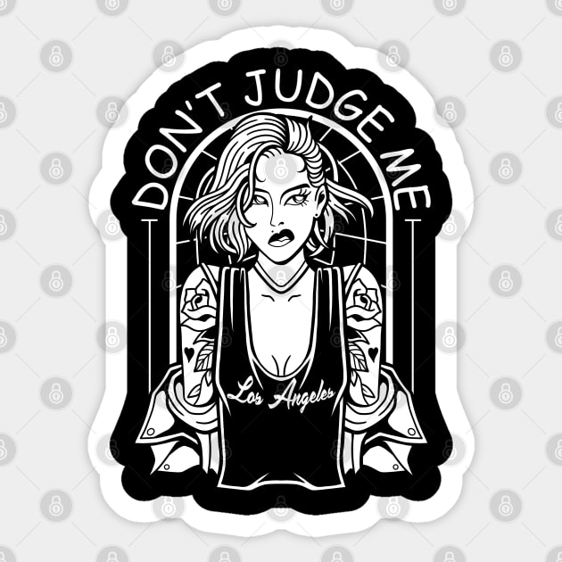 Girl Punk Rock Gothic Vintage Tattoo Sticker by Afdhal Project